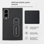 Leather Case with Ring Bracket for Samsung Galaxy Z Fold 8
