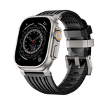 Perforated Silicone Band with Sweat-Wicking Ventilation for Apple Watch