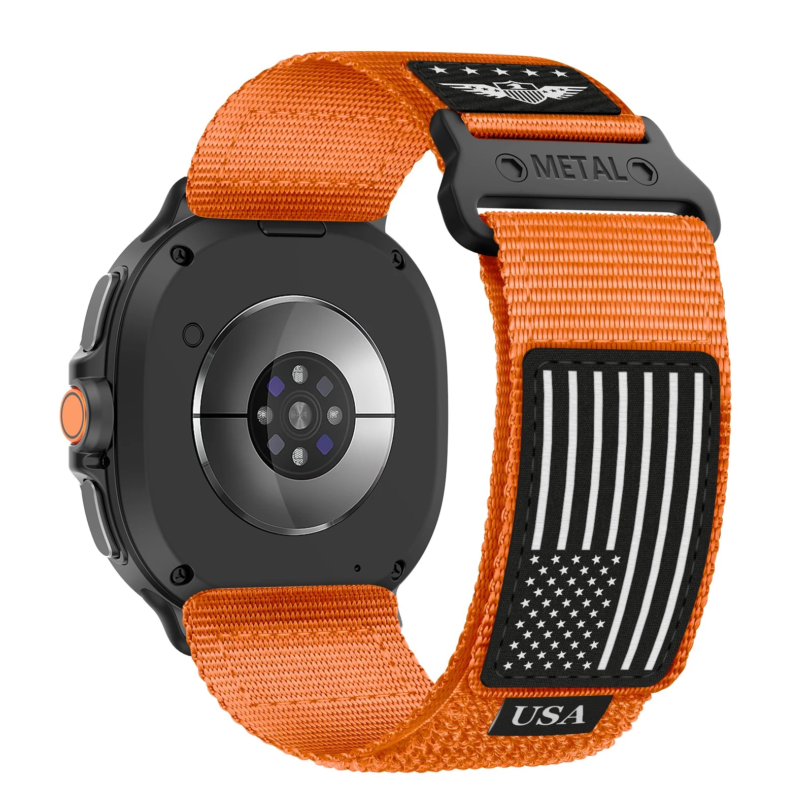 USA Flag Durable Nylon Bracelet for Samsung Galaxy Watch 8 & Galaxy Watch 8 Classic