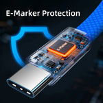 CABLETIME 100W Magnetic USB-C to USB-C Flat Charging Cable