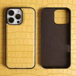 Premium Crocodile Pattern Genuine Leather Case for iPhone 16 Series