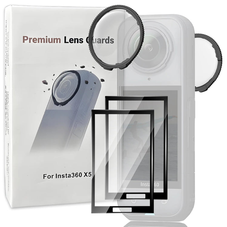 2-in-1 Optical Glass Lens Guards & HD Screen Protector for Insta360 X5