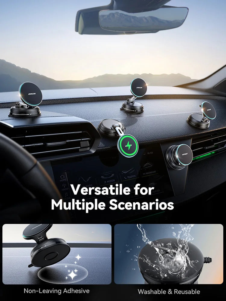 Joyroom 15W Magnetic Car Mount Charger with Strong Suction Base