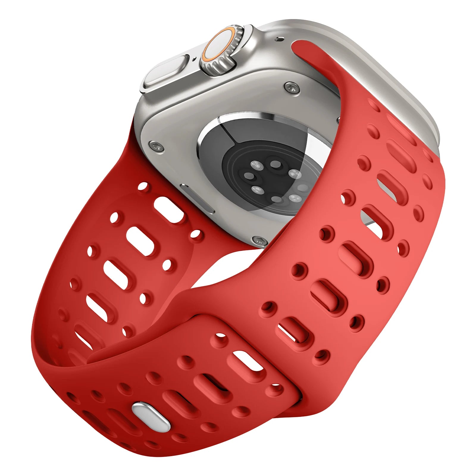 Perforated Silicone Sport Band with Ventilation Holes for Apple Watch