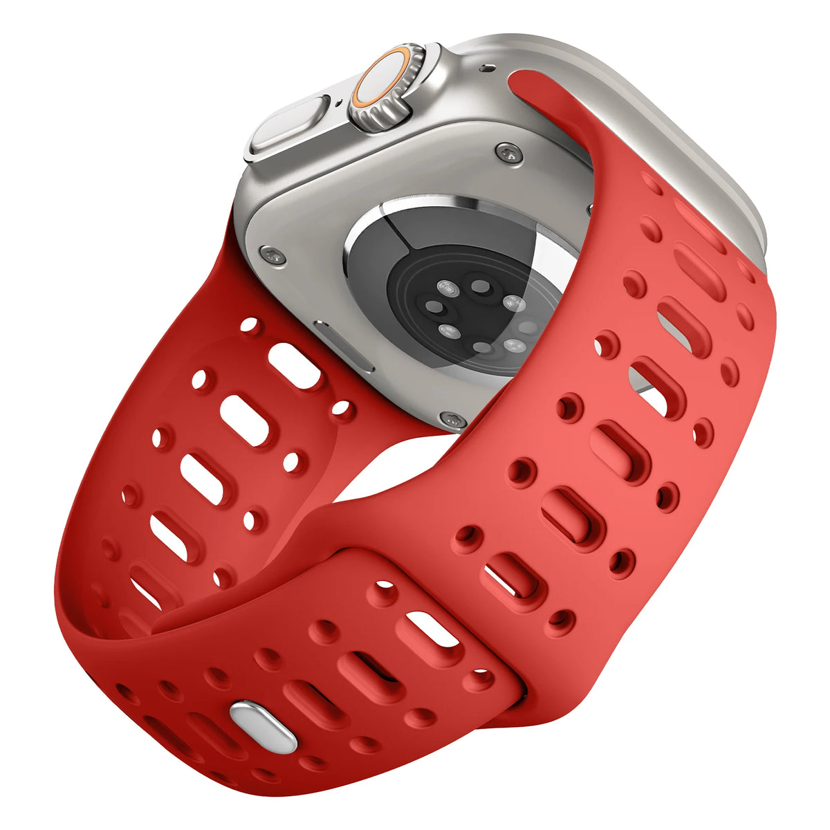 Perforated Silicone Sport Band with Ventilation Holes for Apple Watch
