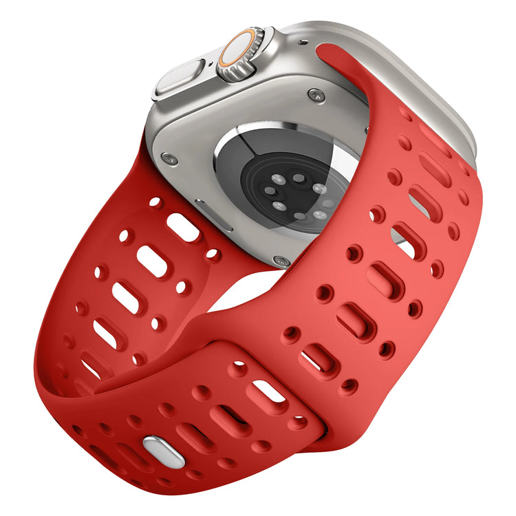 Perforated Silicone Sport Band with Ventilation Holes for Apple Watch