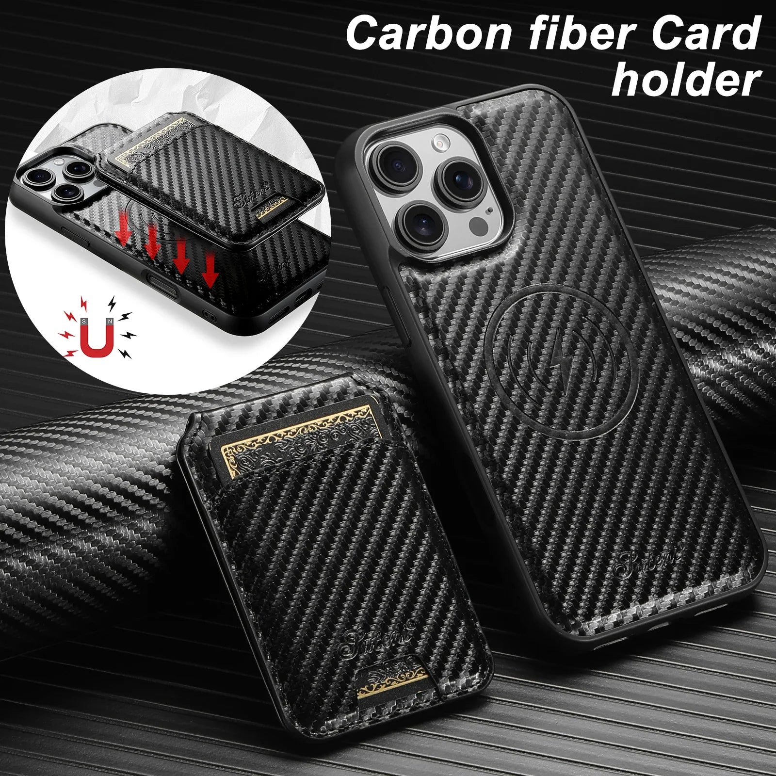 2-in-1 Detachable MagSafe PU Leather Wallet Case for iPhone 15 Series