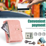 Leather Crossbody Wallet Case with 9 Card Slots for iPhone Duo