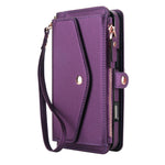 Detachable MagSafe Leather Crossbody Case with Zippered Flip Wallet & Card Slot for iPhone 17 Series