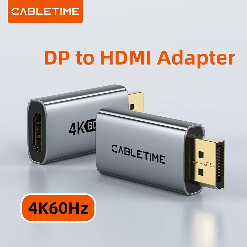 CABLETIME 4K 60Hz DisplayPort to HDMI Adapter