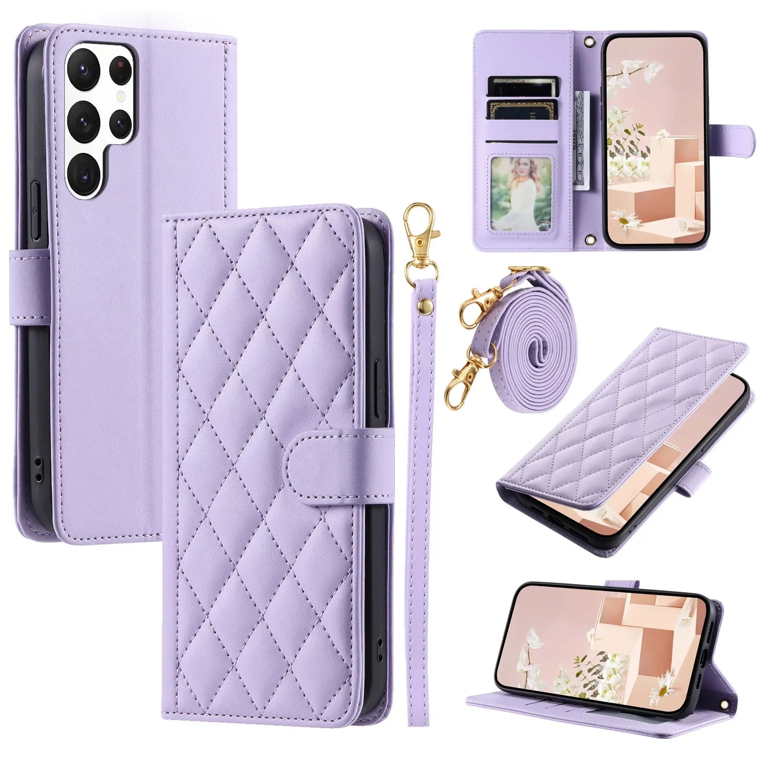 Versatile Crossbody Lanyard Wallet Case for Samsung Galaxy S24 Series
