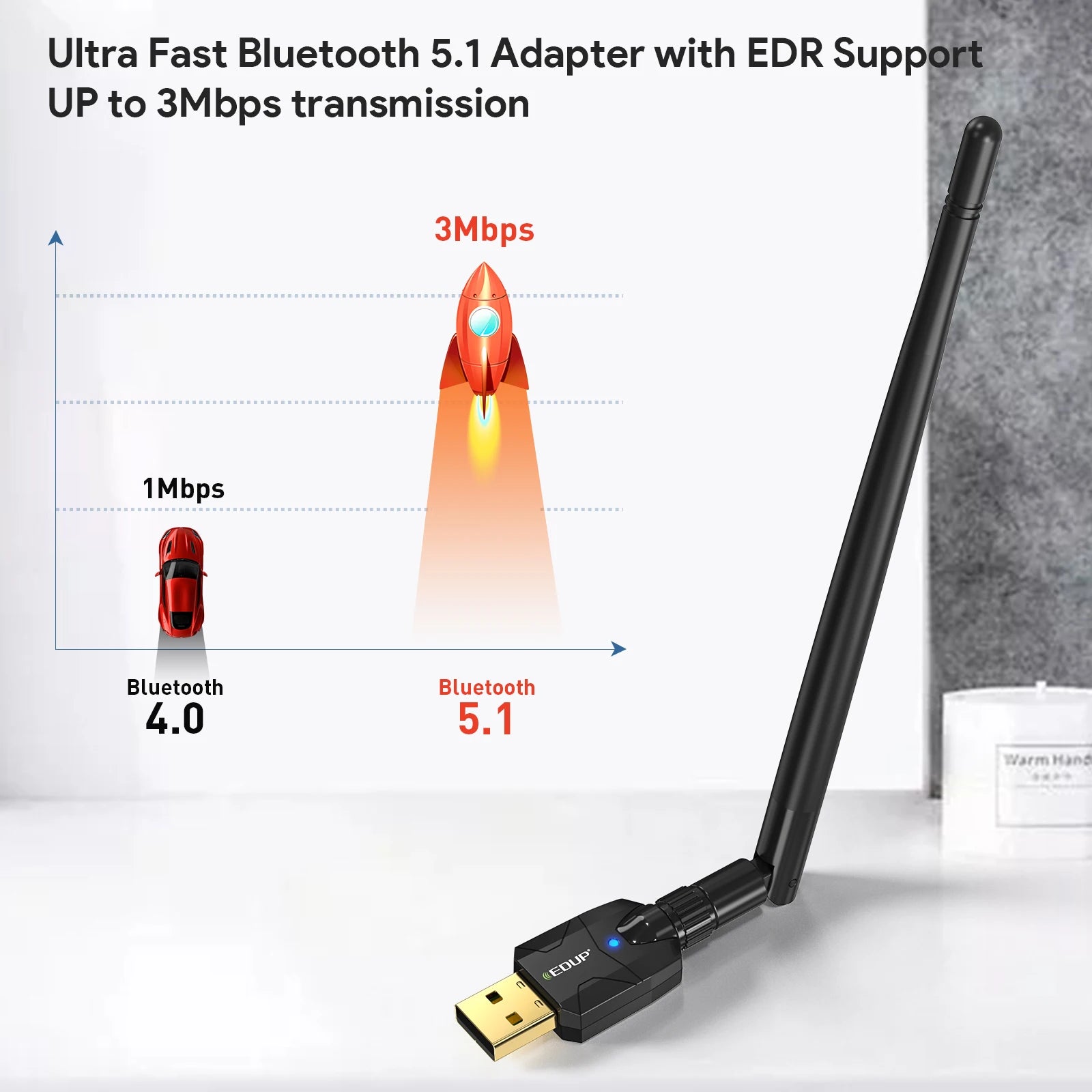 EDUP 150M USB Bluetooth Adapter