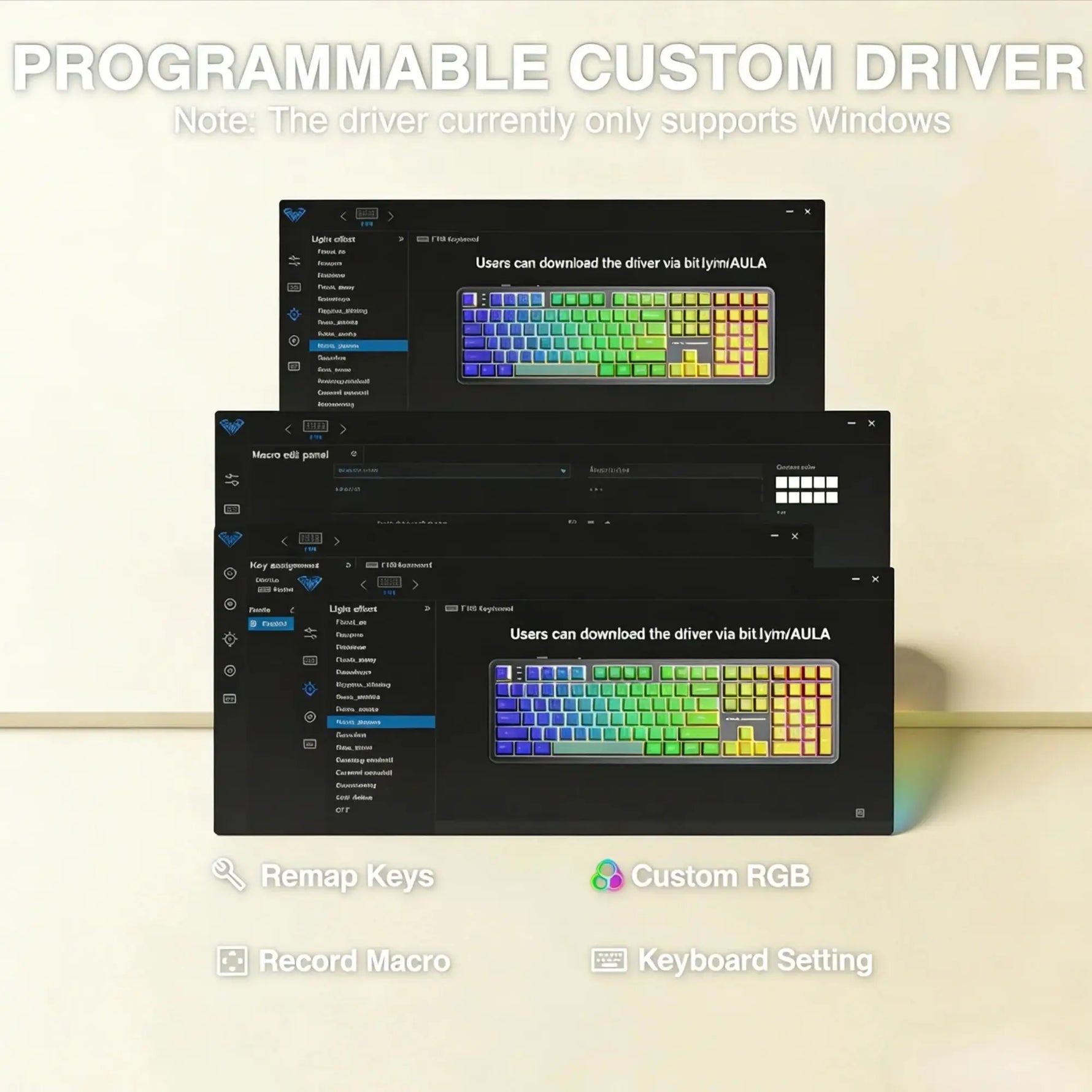 AULA F108 Hot-Swappable Wireless Mechanical Keyboard