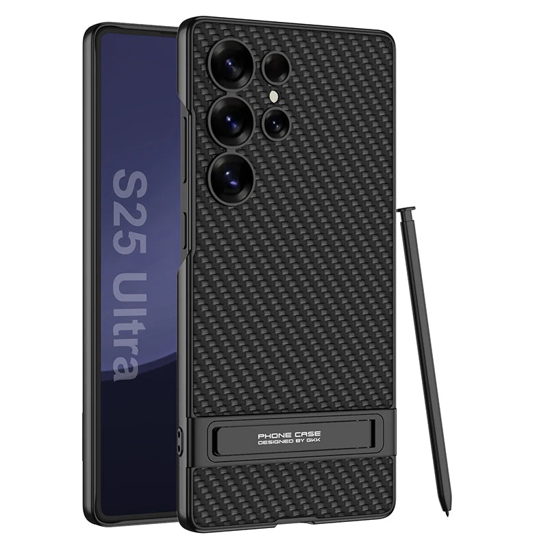 Ultra-Thin Luxury Leather Case with Kickstand for Samsung Galaxy S25 Ultra