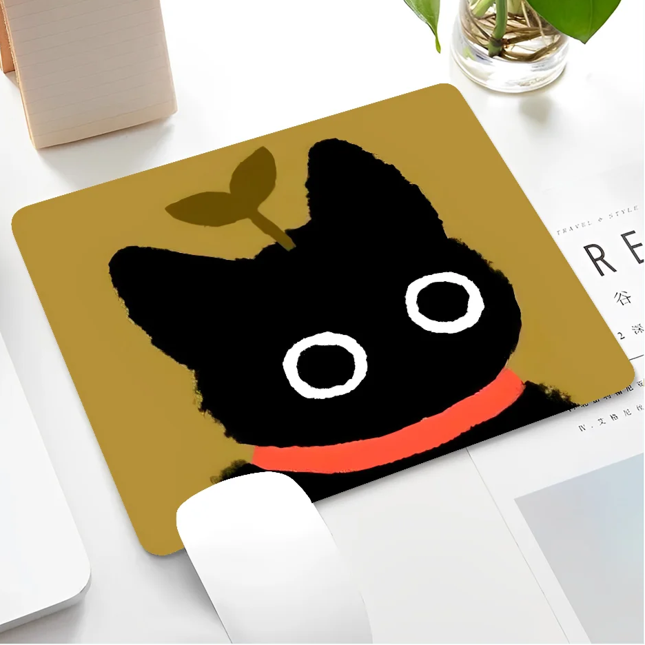 Black Cat Themed Mousepad