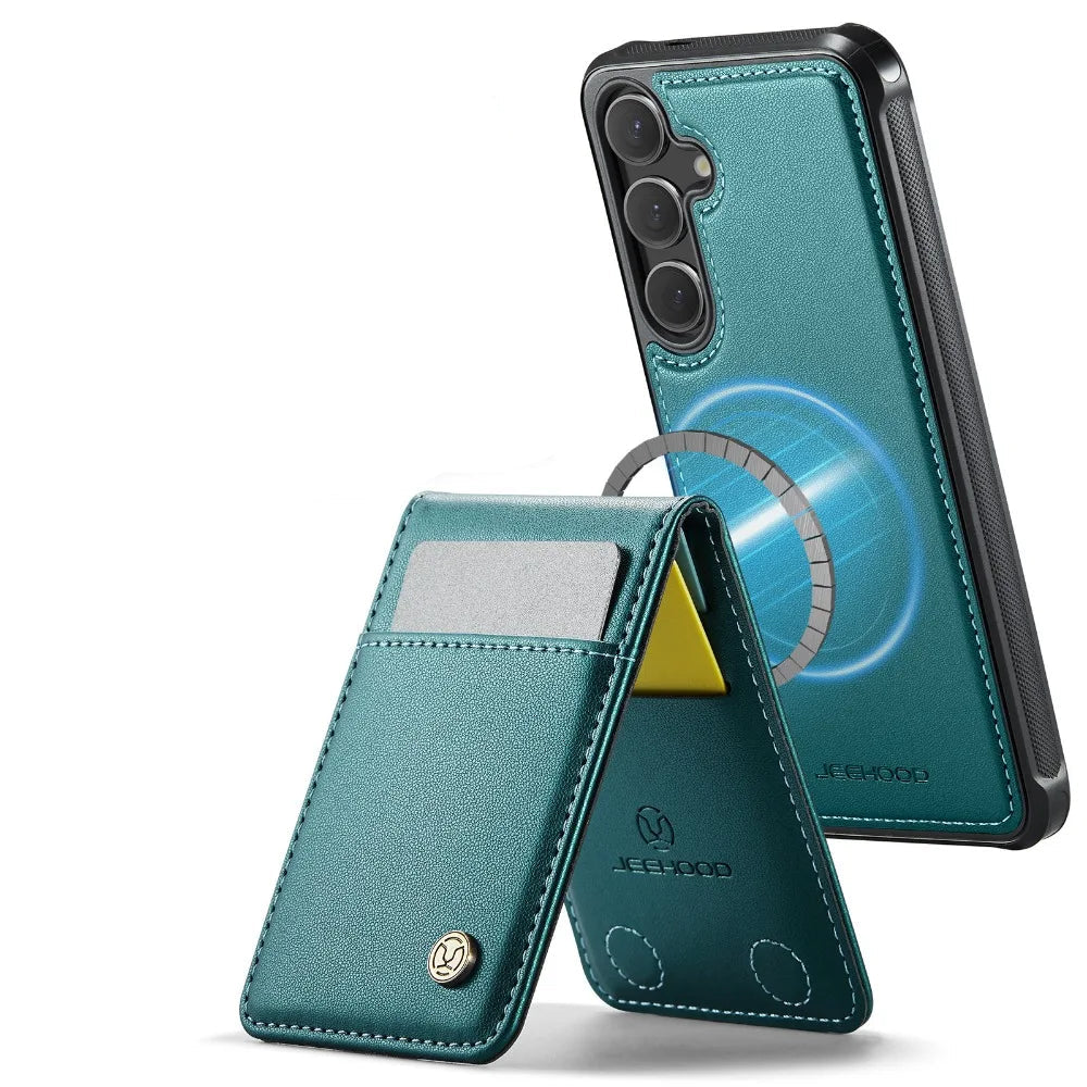 Samsung Galaxy S25 Series Detachable Wallet Case with RFID-Blocking Card Holder