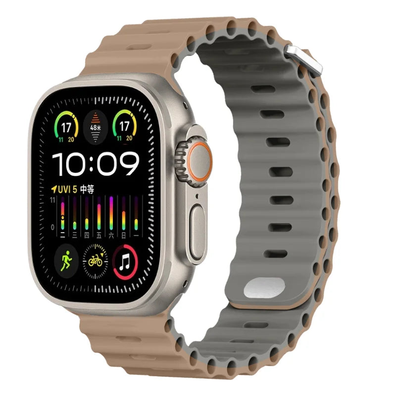 Soft-Touch Ocean Silicone Sport Band for Apple Watch