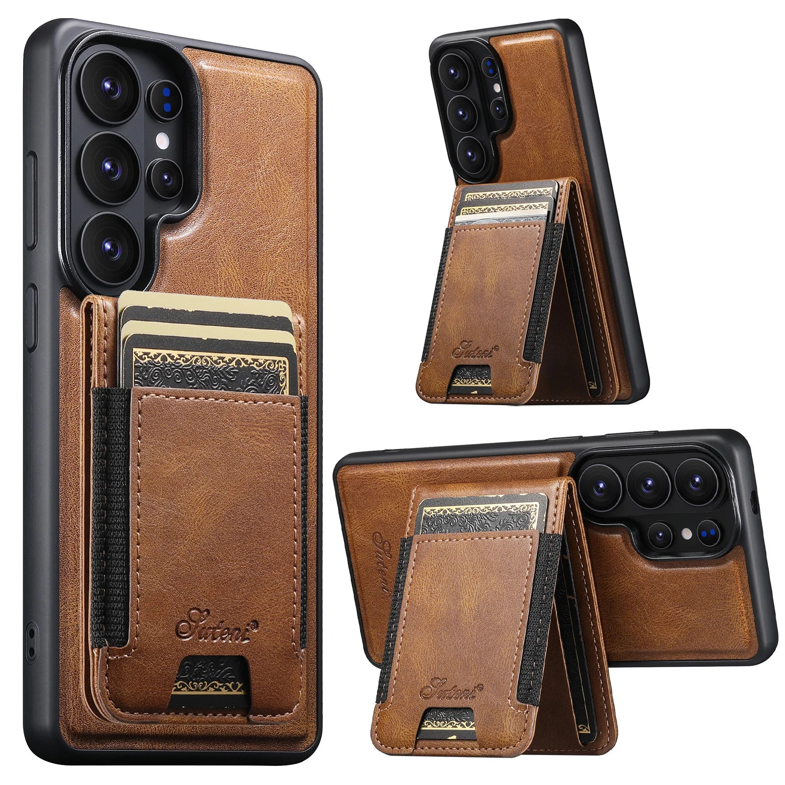 Premium Detachable Magnetic Leather Wallet Case for Samsung Galaxy S26 Ultra
