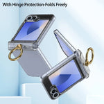 Luxury Hard Protective Case with Ring for Samsung Galaxy Z Flip 6