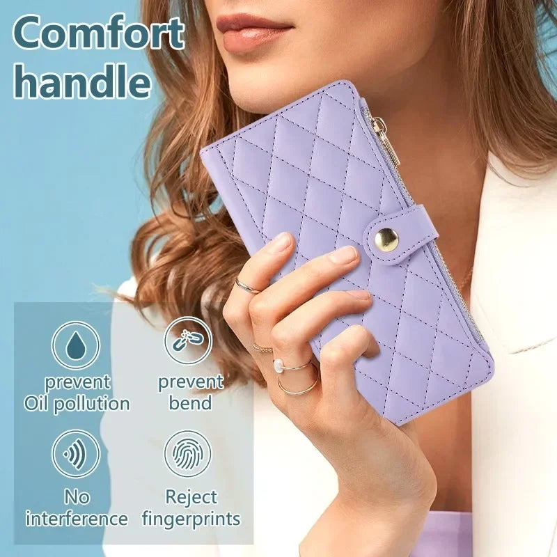 Crossbody Leather Wallet Case for Samsung Galaxy S24 Series