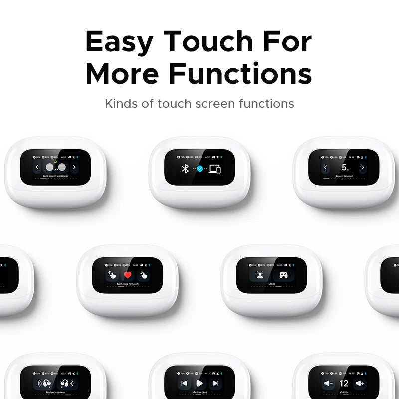 UGREEN EchoBuds Magic TWS Bluetooth Earphones with Smart LCD Display & AI Call Noise Cancellation