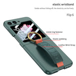 Shockproof Hard PC Case with Wrist Strap Ring for Samsung Galaxy Z Flip 6