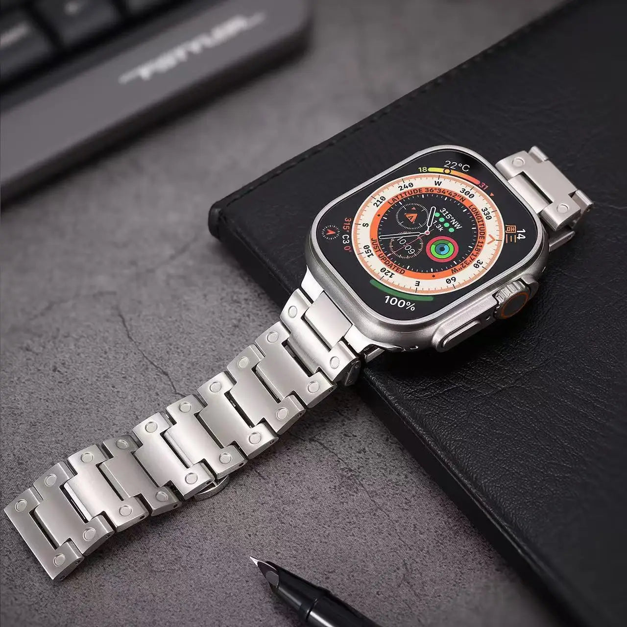 Luxury Metal Link Strap for Apple Watch