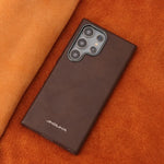 Luxury Shockproof Leather Magnetic Phone Case for Samsung Galaxy S24 Series