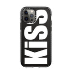 Fashionable Letters “Kiss” Phone Case for iPhone 16 Series