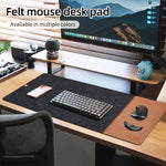 Modern Felt & Leather Mouse Pad