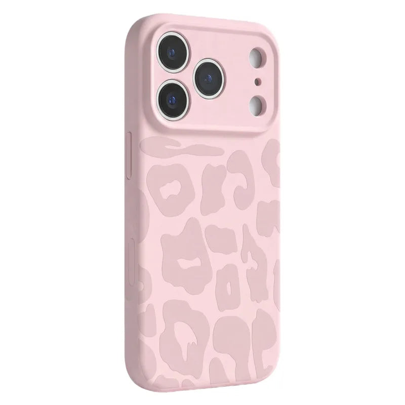 Frosted Leopard Print Silicone Case for iPhone 17 Series