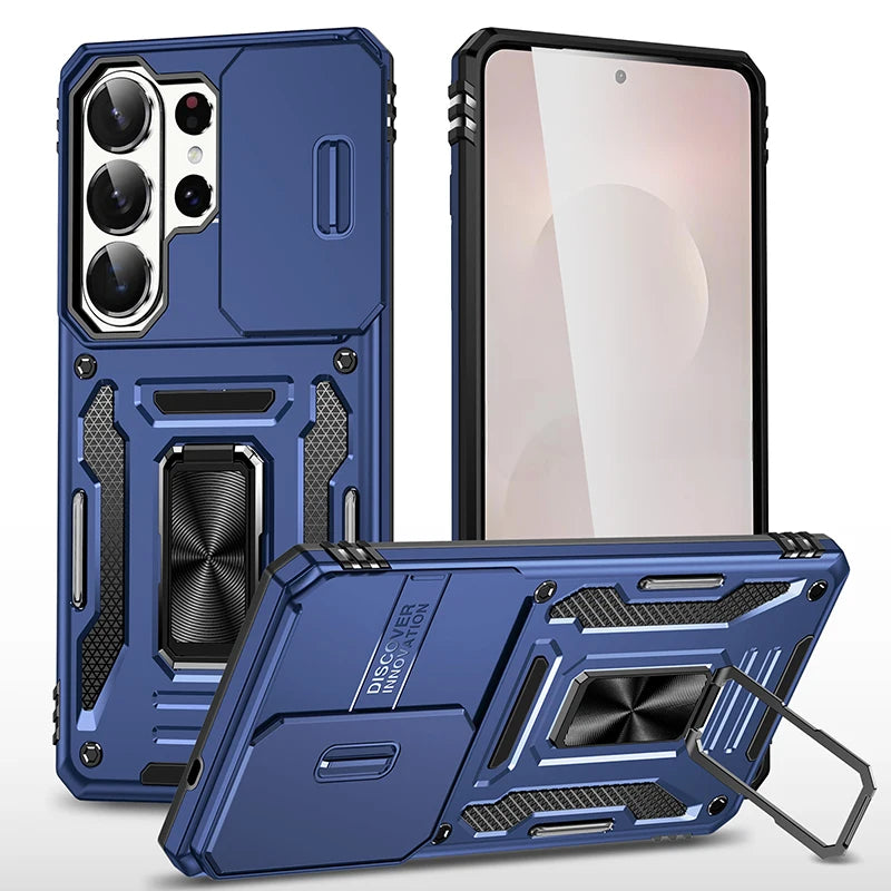 Armor Shockproof Magnetic Case with Sliding Camera Window for Samsung Galaxy S26 Series