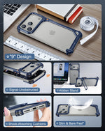 Metal Frameless Kickstand Case with 90° Adjustable Hidden Stand for iPhone 17 Series