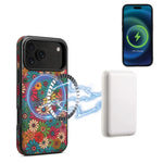 Luxury Flower Pattern Leather MagSafe Case for iPhone 17 Series