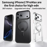 MagSafe Compatible Transparent Case with 360° Kickstand for iPhone 17 Series