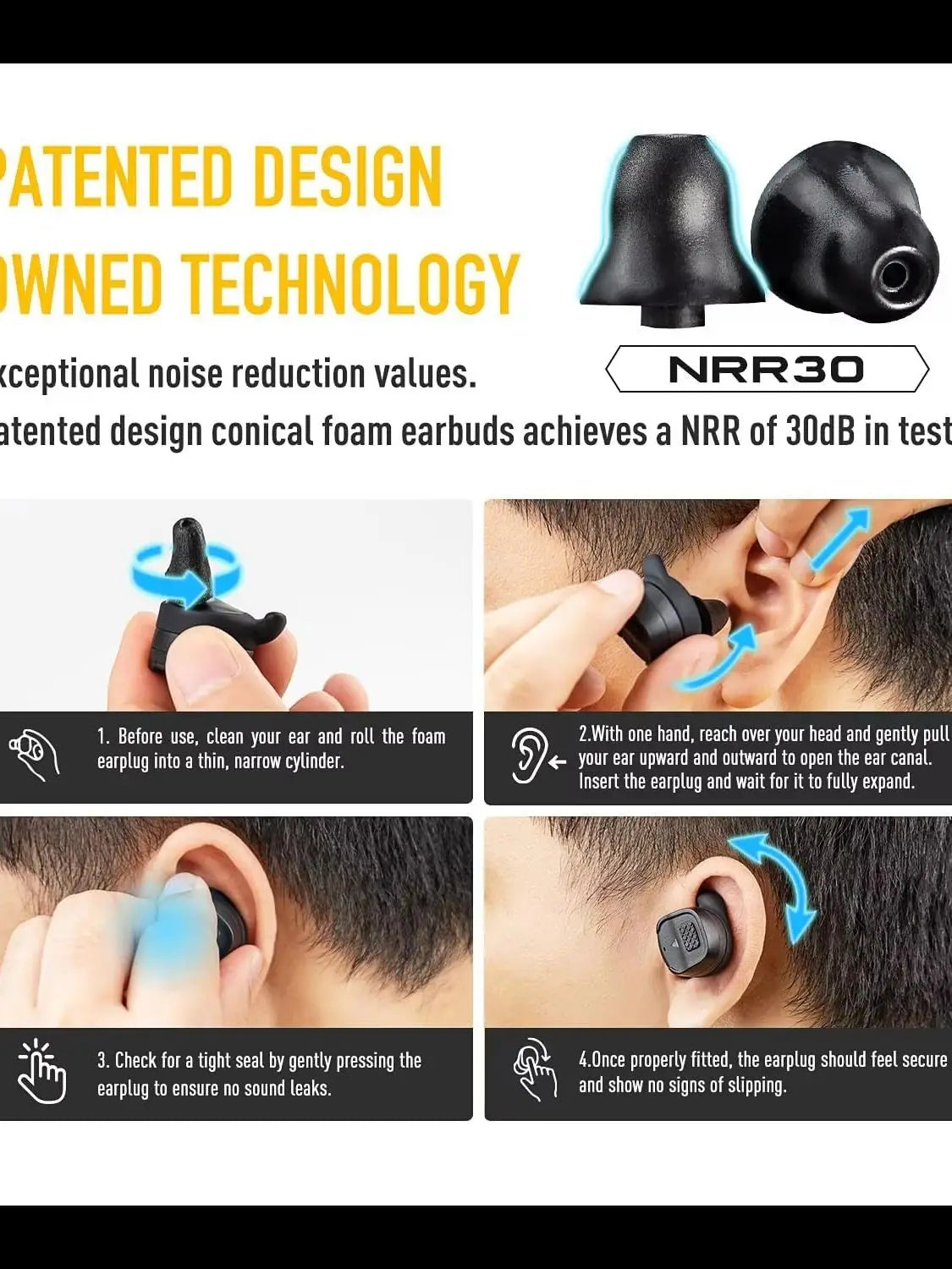 EARMOR M20T PRO 30dB Noise Reduction Shooting Earbuds