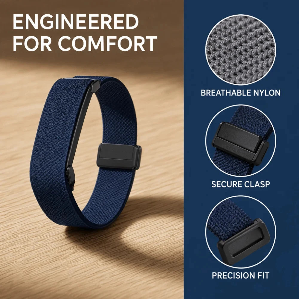 Google Fitbit Air Magnetic Nylon Replacement Band with Metal Frame