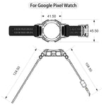 TPU Frame Shell Cover Protector Wristband for Google Pixel Watch 2