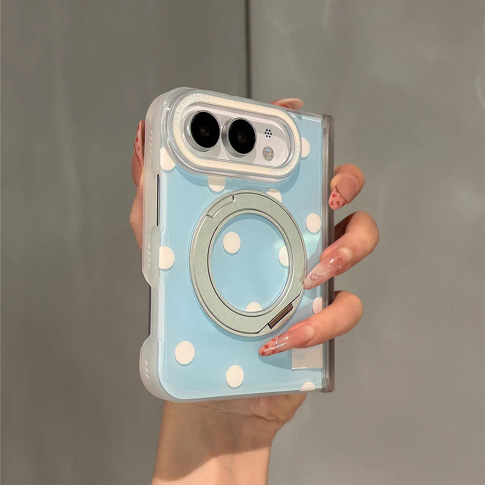 Shockproof MagSafe Case with 360° Rotatable Ring Stand for iPhone Duo
