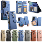 2-in-1 Magnetic Leather Wallet Case with Ring Holder for Samsung Galaxy Z Fold 6