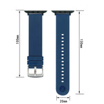 20mm Metal Buckle Silicone Band for Apple Watch