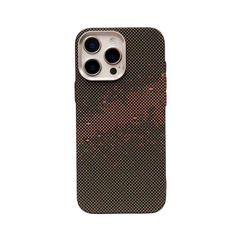 Carbon Fiber Pixel Relief MagSafe Case for iPhone 16 Pro / iPhone 16 Pro Max