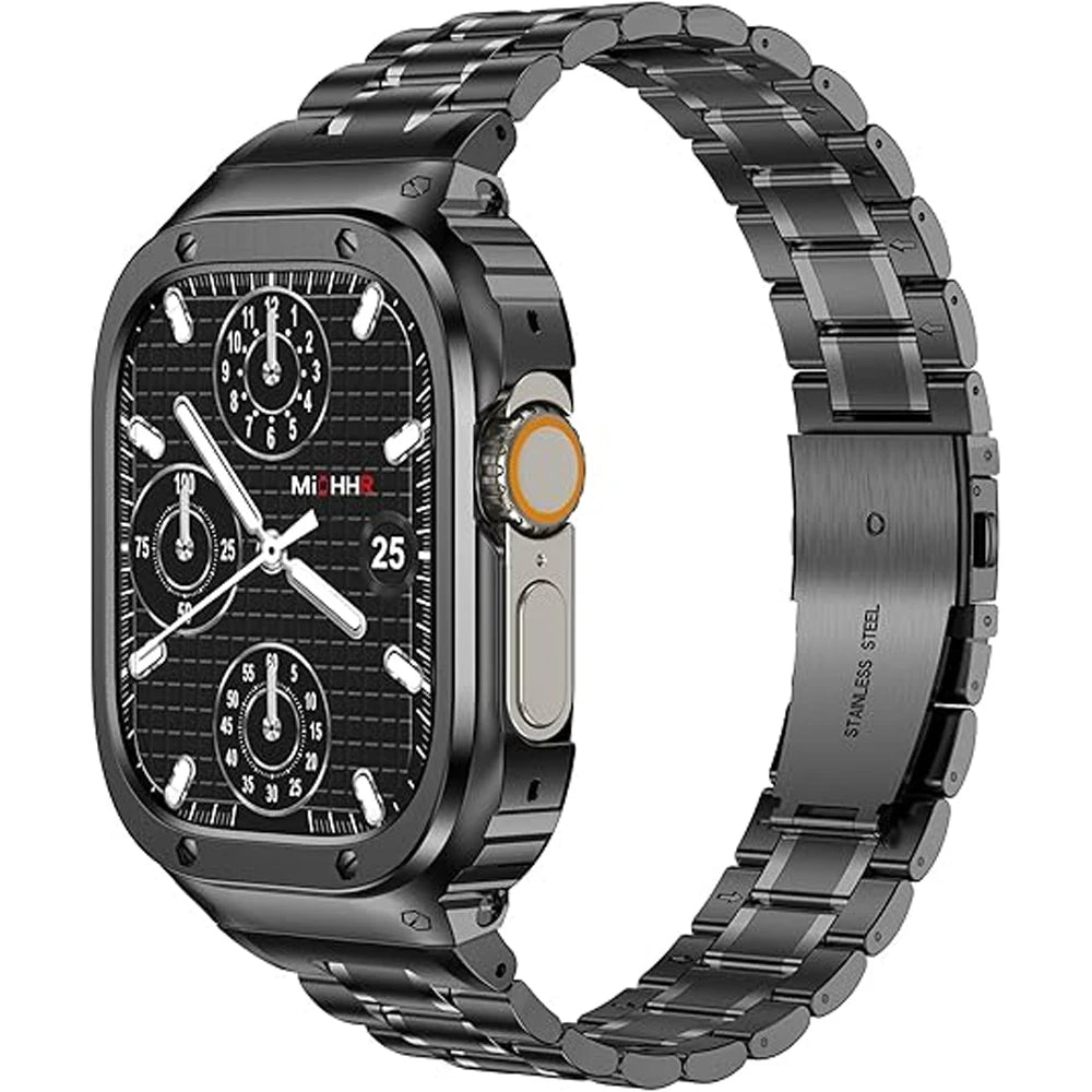 Apple Watch Series 11 Stainless Steel Strap and Case Set
