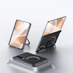 Slim Carbon Fiber Magnetic Case with 360° Rotating Kickstand for Samsung Galaxy Z Fold 8