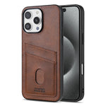Premium Leather Protective Case with Card Holder Pocket for iPhone 16 Series