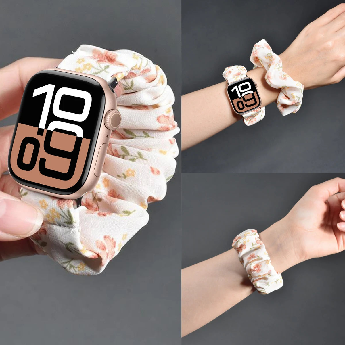Soft Elastic Scrunchie Stap for Apple Watch