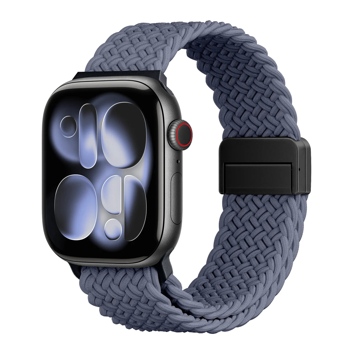 Breathable Woven Nylon Band with Magnetic Snap Closure for Apple Watch