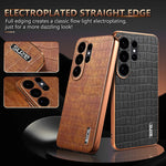 Crocodile Pattern Skin-Feel Phone Case for Samsung Galaxy S26 Series
