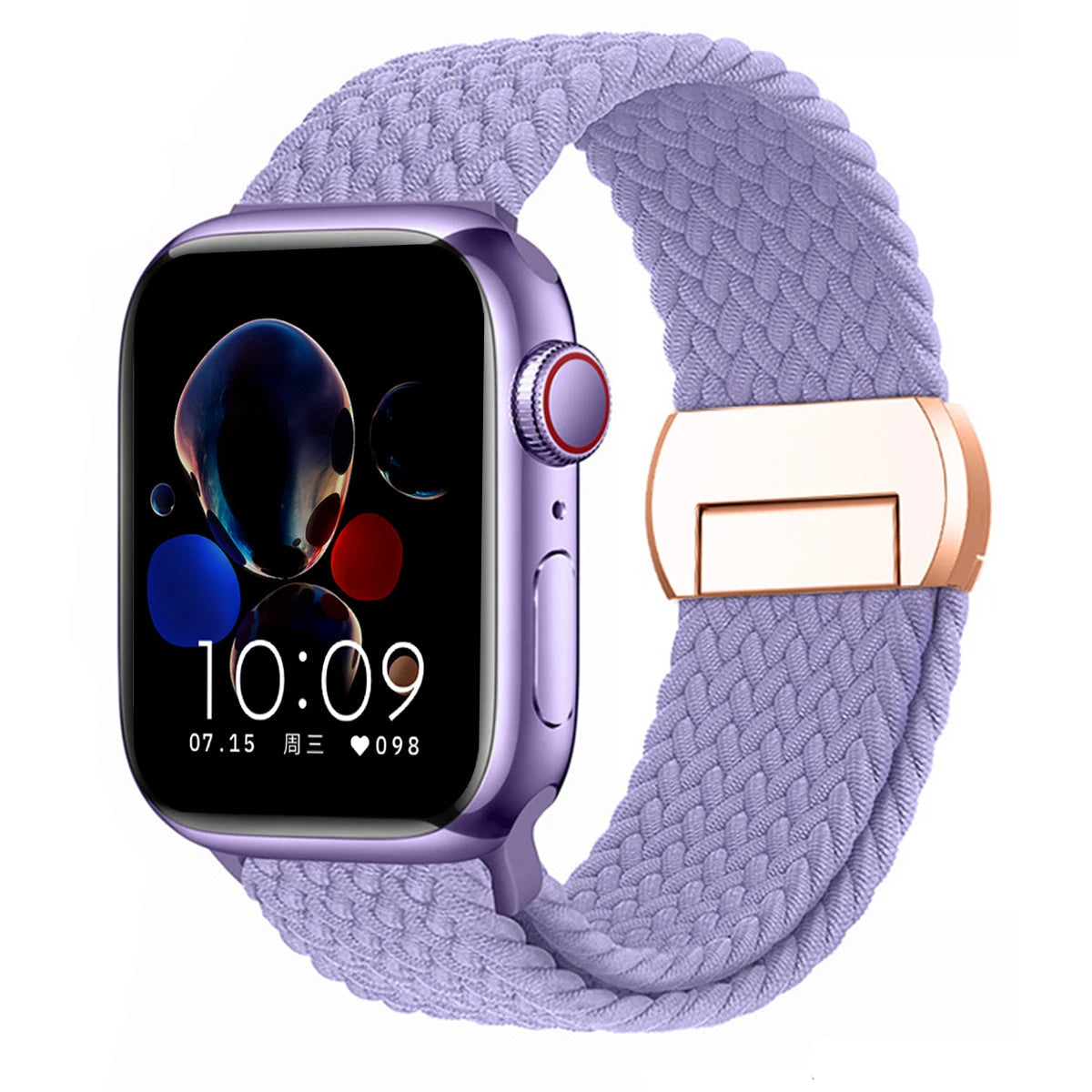 Stretchable Braided Solo Loop with Magnetic Closure for Apple Watch
