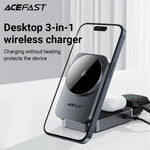 ACEFAST E22 3-in-1 Foldable 15W Magnetic Wireless Charging Station